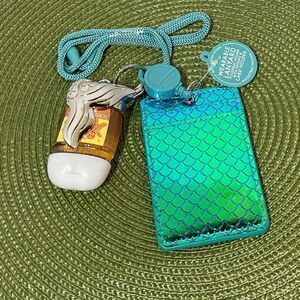 BBW Mermaid Lanyard, PocketBac holder, key ring, card holder, one sanitizer NWT